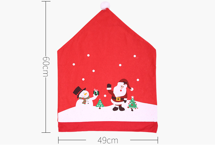 Christmas Christmas Tree Snowman Nonwoven Banquet Chair Cover display picture 1