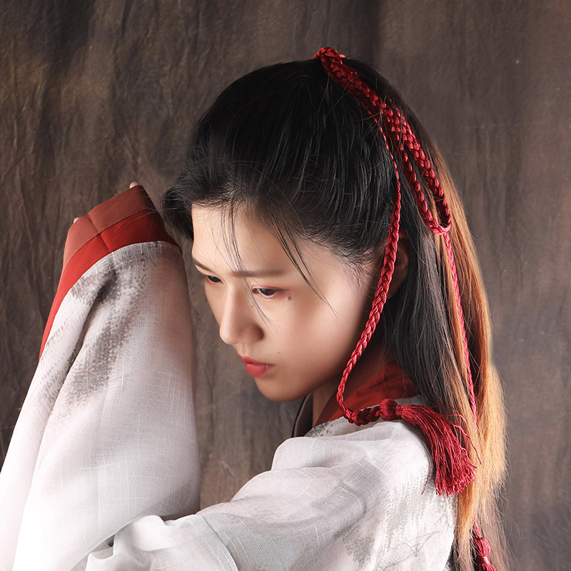 2pcs Retro Wind Palace chinese ancient hanfu Hair Rope for men women fringe  hair band Hair