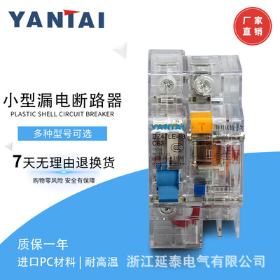 廠家供應 透明DZ47LE(1P)斷路器 漏電空氣開關帶漏電保護開關