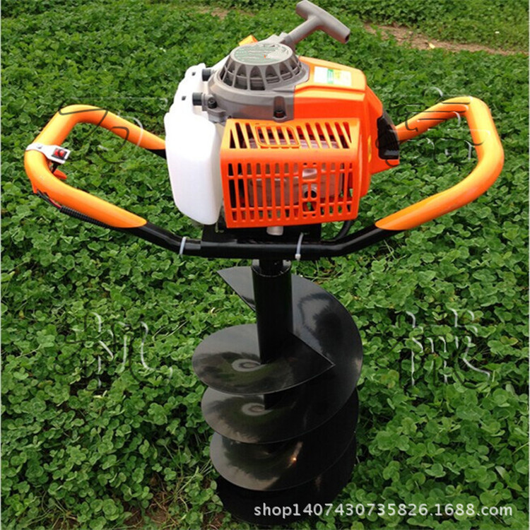 新款地钻挖坑机大功率小型农用汽油机打洞钻孔机果园施肥