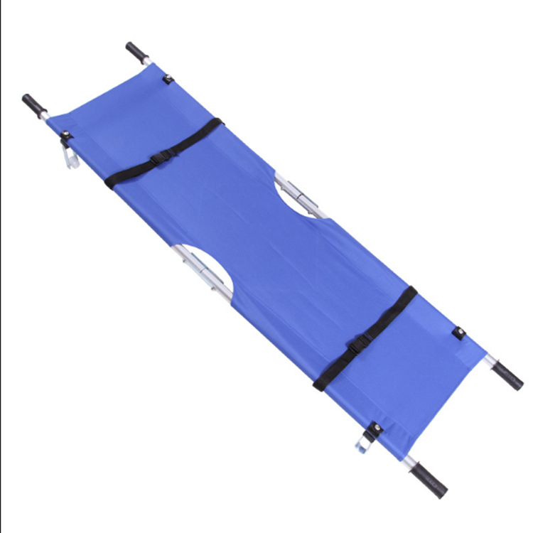 消防担架折叠多功能加厚铝合金不锈钢简易担架床家用车带轮急救