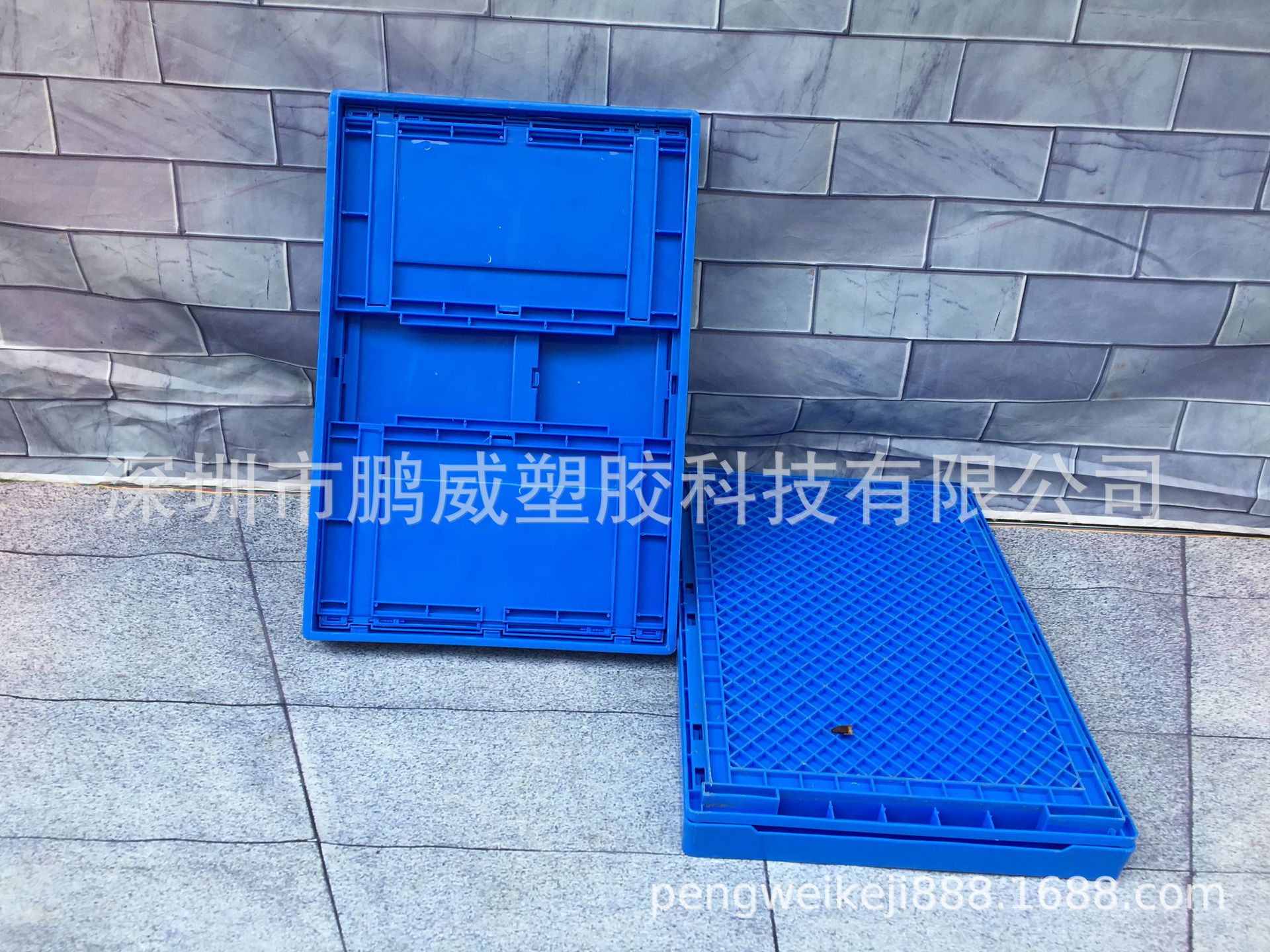 珠三角可配送！塑胶折叠箱 顺丰文件折叠箱 方便运输折叠周转箱