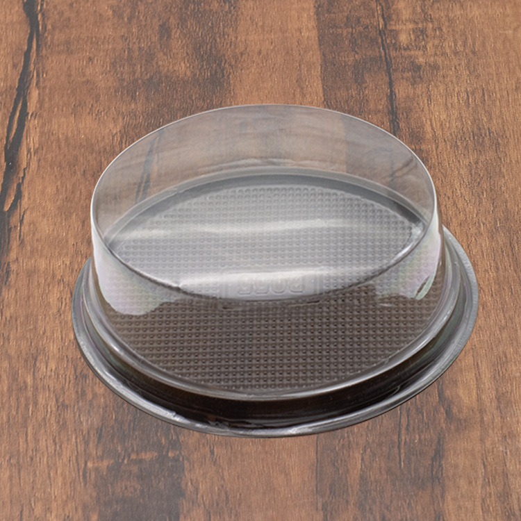 B055椭圆形4寸轻芝士蛋糕盒 蛋糕西点盒 吸塑包装盒 烘焙包装