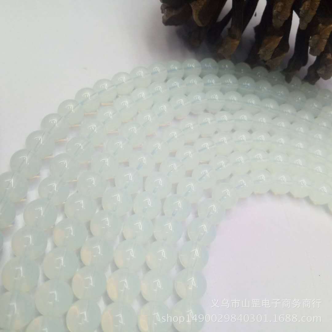 蛋白石散珠圆珠半成品批发 DIY串珠手链饰品配珠厂家直销欧美热销详情图9