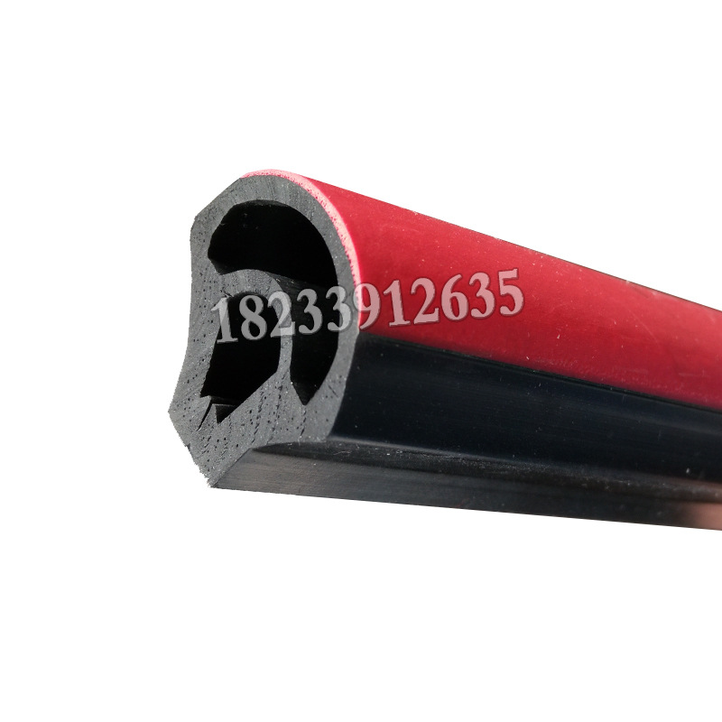 EPDM彩色密封条红色覆膜二复合橡胶密封条
