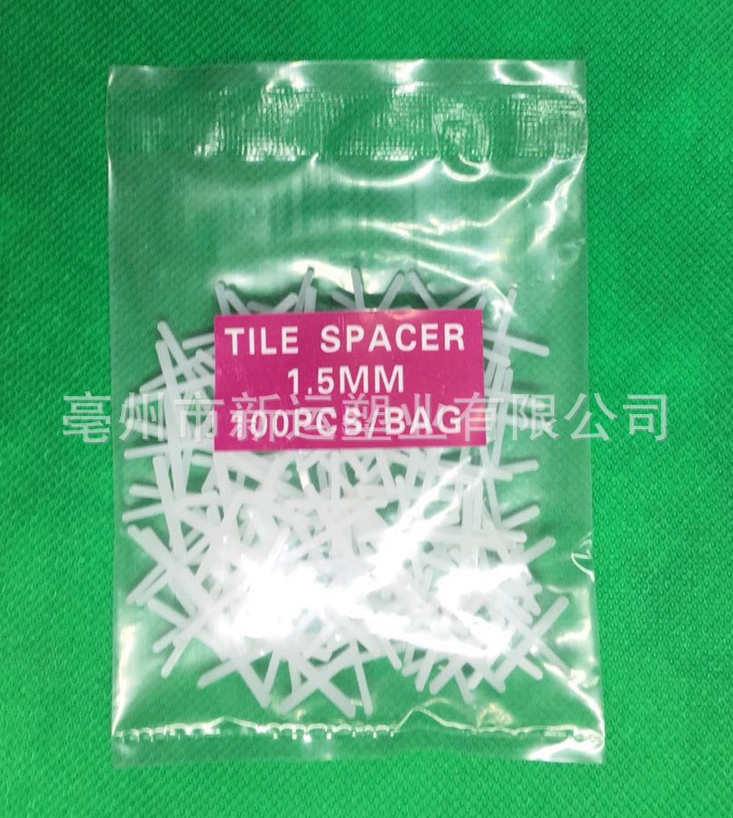 供应瓷砖定位十字架,瓷砖定位塑料十字架1.5MM,纯原料制作