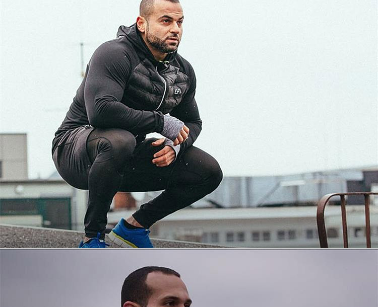 Vīriešu apģērbs Muscle Fitness Brothers ziemas sporta treniņtērps vīriešu īsa ikdienas kapuce kokvilnas jaka vienkrāsaina_voghion.com