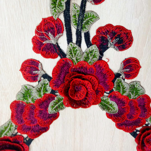 Zhenmei Embroidery Clothing Accessories Embroidery Lace Cloth Denim Patch Flower Clothes Patches New Style Collar Flower Trend