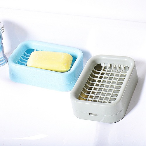 European double-layer drain soap box, detachable plastic soap box, bathroom soap box, bathroom handmade soap box