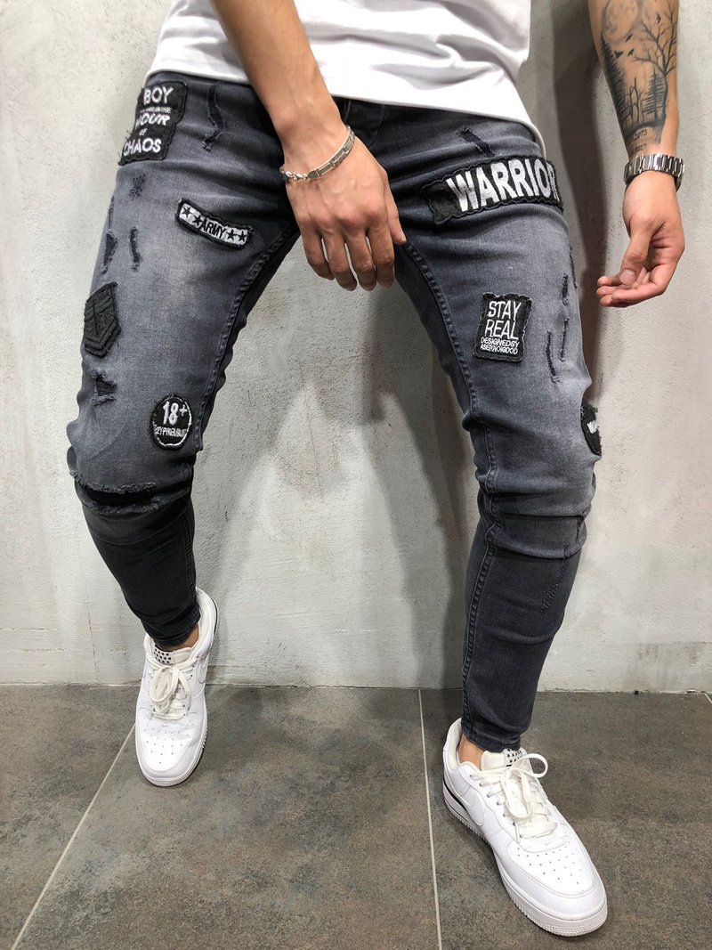 Men's Slim Fit Ripped Jeans