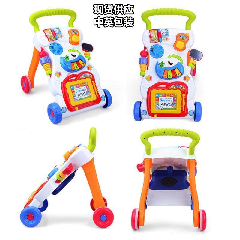 婴儿学步车手推车 宝宝多功能可调速带音乐助步车 跨境亚马逊玩具|ru
