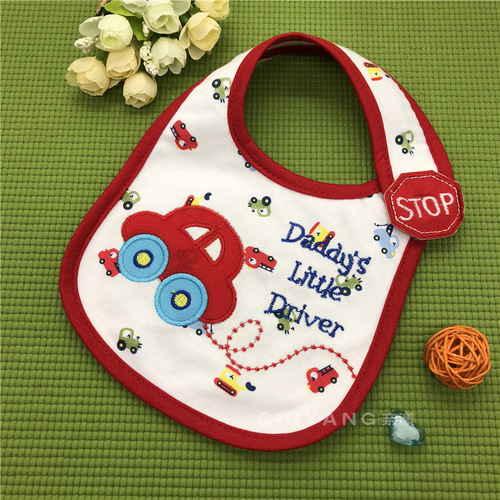Cotton Cartoon Water Towel Bib Wholesale, Three-Layer Waterproof Baby Supplies, Factory Direct Sale, Carter Same Version