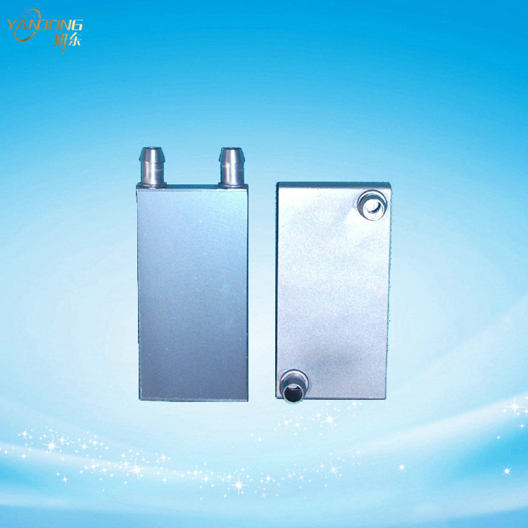 4080水冷头铝材质蓝色水冷头T4080A热量交换器水冷散热头T4080E