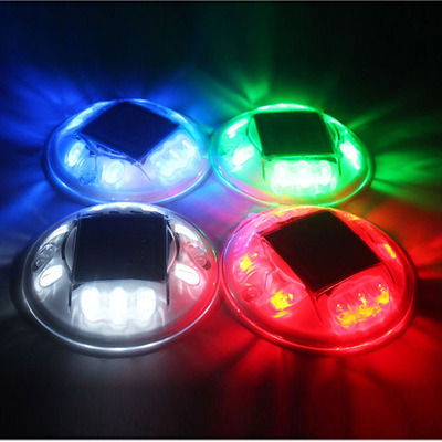 供应太阳能LED圆形塑料道钉 草坪圆形景观灯 太阳能道钉灯现货|ms