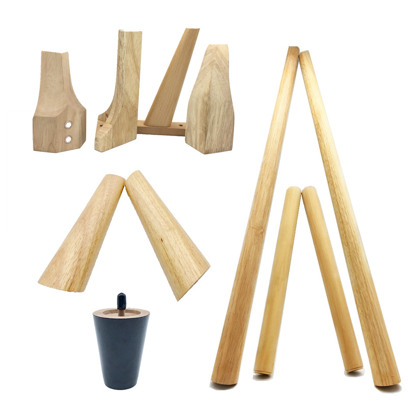 現貨櫃子實木腳 辦公桌椅茶幾實木圓腳 衣櫃沙發腳家具配件定做