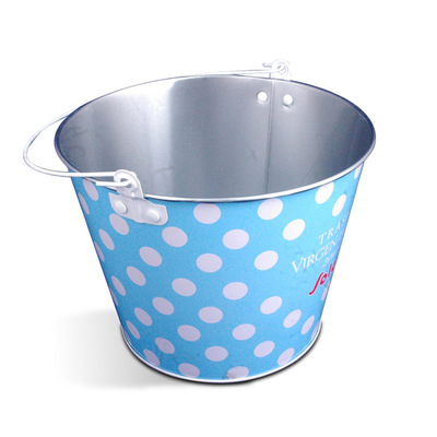 Factory Outlet 5L Tinplate ice bucket circular bar Kegs Galvanized iron Ice Bucket customized wholesale