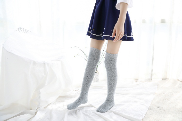 over knee thick warm striped socks  NSFN30495