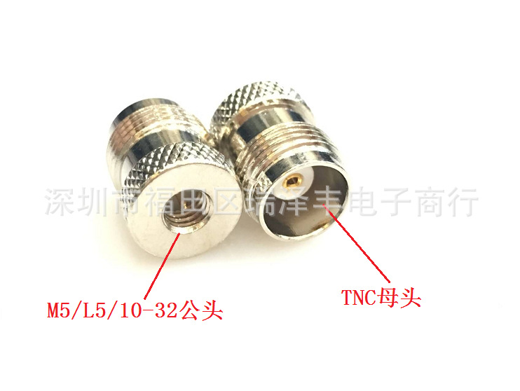 供应纯铜镀镍高品质转接器TNC母转M5(L5)公适配器