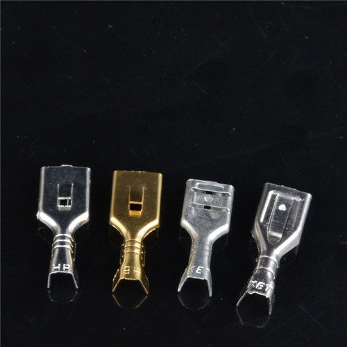 6.3mm Flat Barbed Spring 250 Female Terminal Connector Cold Pressed Terminal