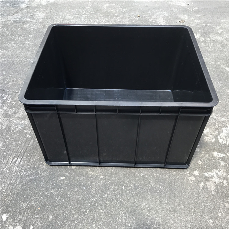 半导体精密电子防静电周转箱 深圳黑色pp导电塑料静电箱