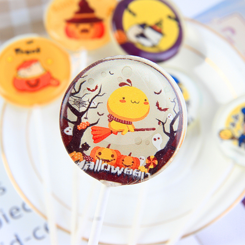 wholesale Creative candy new pattern Funny Pumpkin Pie Lollipop children Holiday gifts Cartoon photo Slice sugar