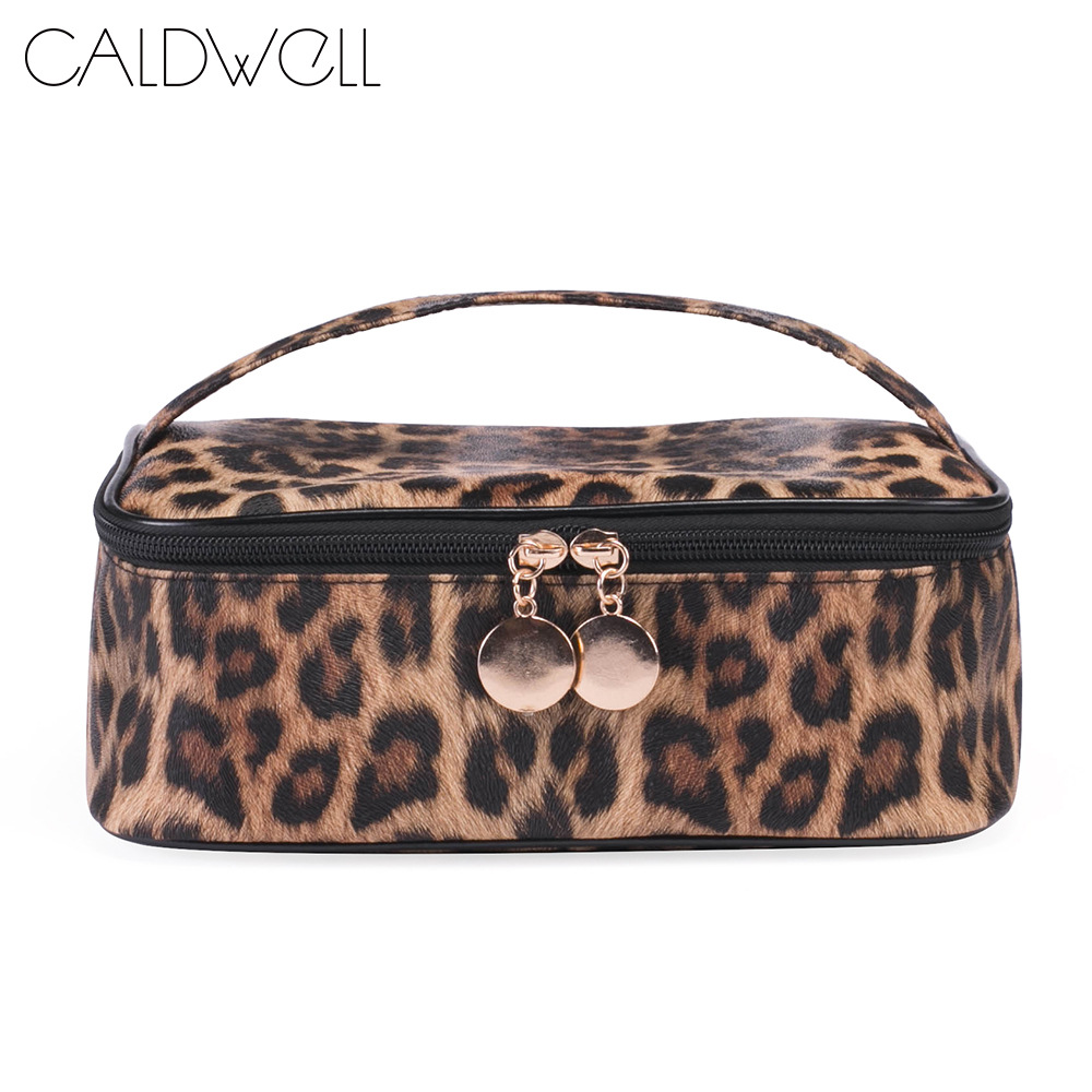 Transfronterizo en stock retro leopardo estampado PU bolsa de cosméticos de viaje multi-funcional bolsa de lavado a prueba de agua nueva bolsa de almacenamiento de gran capacidad