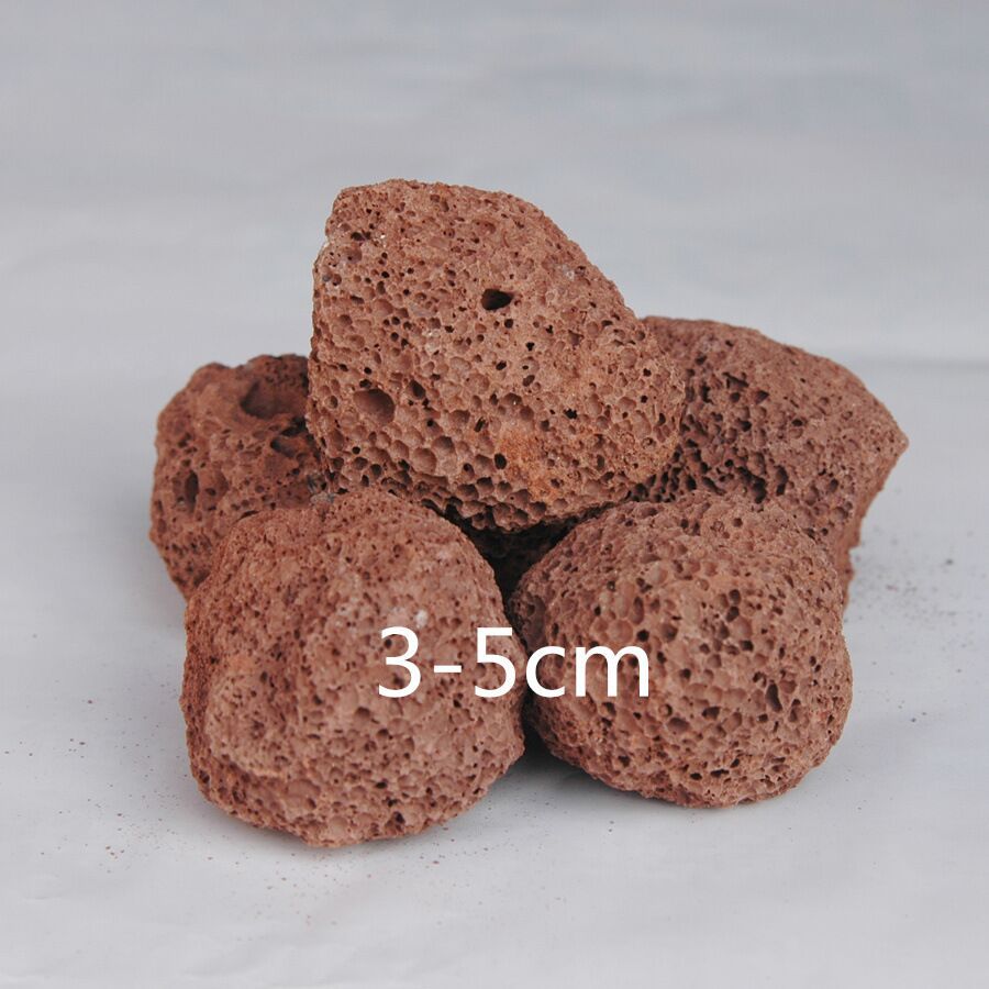 现货供应园艺彩色火山石 3-5cm 假山造景火山岩大块 水过滤材料