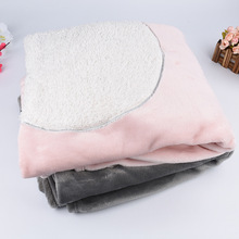 厂家直销 绣花法兰绒毛毯 柔软舒适儿童毛毯 膝盖毯 双色可选可批