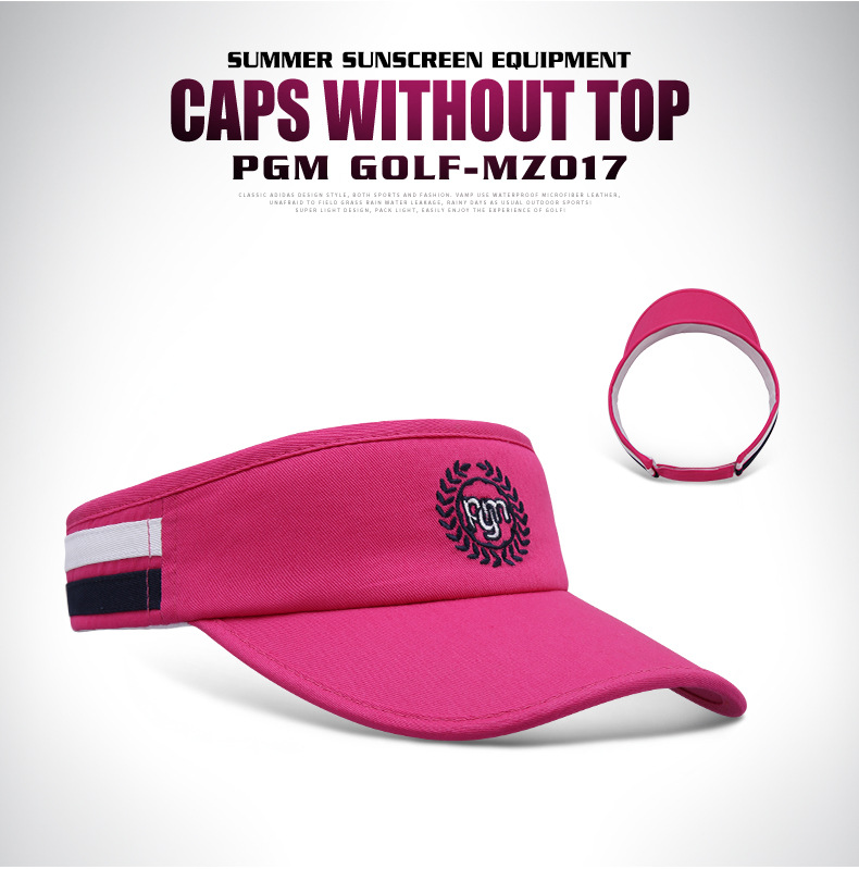 Mũ golf không đỉnh nữ PGM – Mũ che nắng thể thao thoáng khí — MZ017 màu trắng, MZ017 đỏ hoa hồng, MZ017 Màu Đỏ, MZ017 màu xanh hải quân chi tiết 19