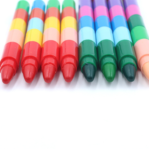 12 Colors Silky Student Colorful Plastic Children's Painting Graffiti Bullet Splicing Crayons Amazon