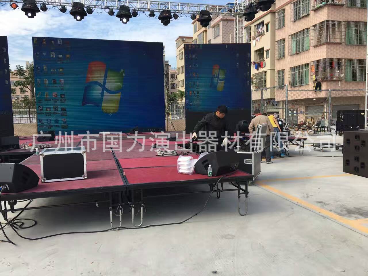 厂家直供折叠舞台 酒店专用舞台小型快速安装临时舞台婚庆T台-阿里巴巴