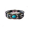 Leather fashionable bracelet stainless steel suitable for men and women, trend jewelry for beloved