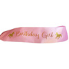 Birthday party shoulder strap etiquette with baby show etiquette with BIRTHDAY GIRL unicorn shoulder strap