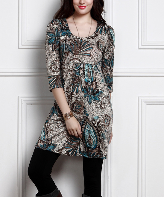 Floral Print A Line Dress 3 4 Sleeve Spring Style Casual Wear Wholesale Available fast shipping