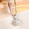 Platinum necklace, fashionable pendant, accessory, jewelry, simple and elegant design, Korean style