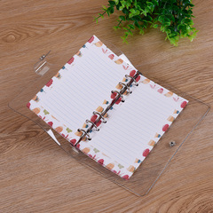 手賬本替換內頁 彩色6孔活頁內芯 手賬替換內芯菠蘿橫線