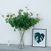 Lan Kwai Fong hoa nhân tạo 2 ngã ba lá hồng mô phỏng cây xanh trang trí nhà đám cưới chậu trang trí hoa giả Nồi mô phỏng