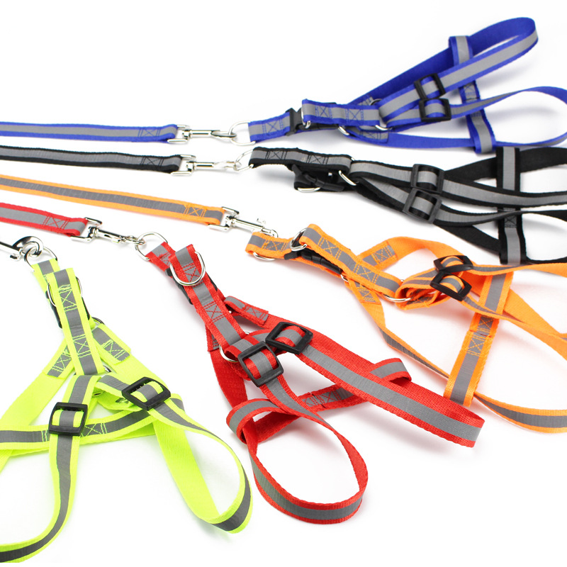 寵物反光牽引繩 狗狗胸背帶 狗鏈 狗繩 寵物牽引帶 廠家直銷 批發