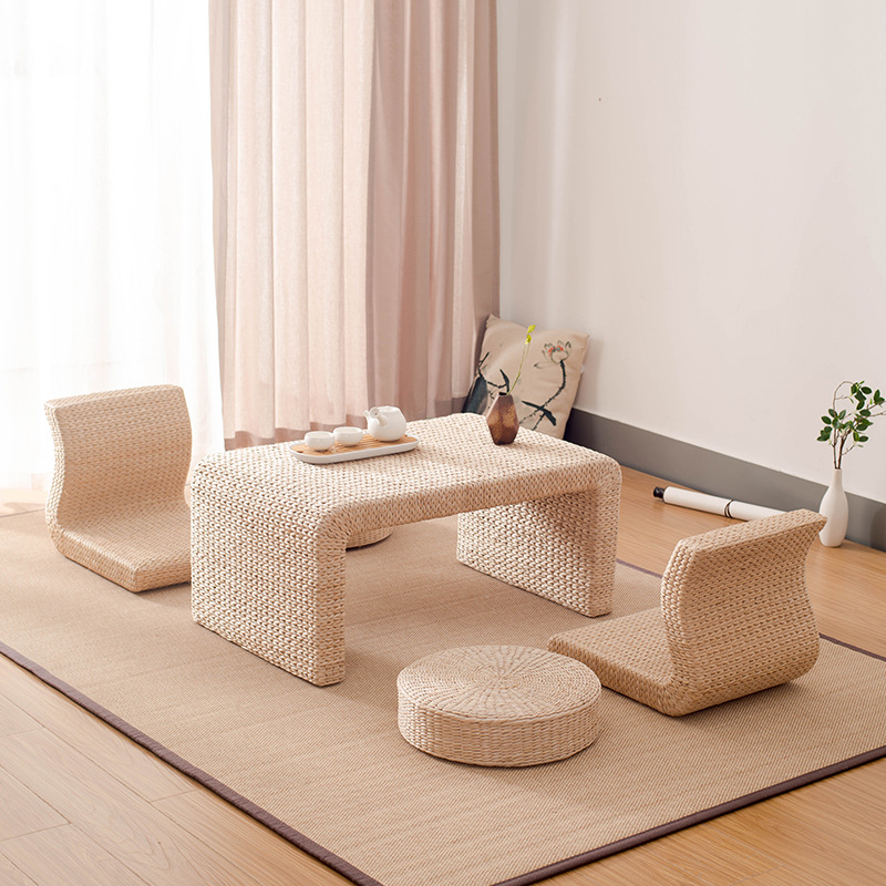 Drawn vines, Japanese tatami, white tea, table, table, small table, living room, floor, balcony, short table