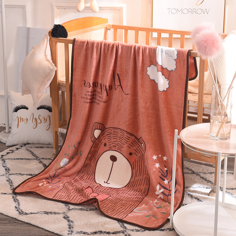2019春秋款儿童毛毯法兰绒单层卡通空调盖毯微商供货代发