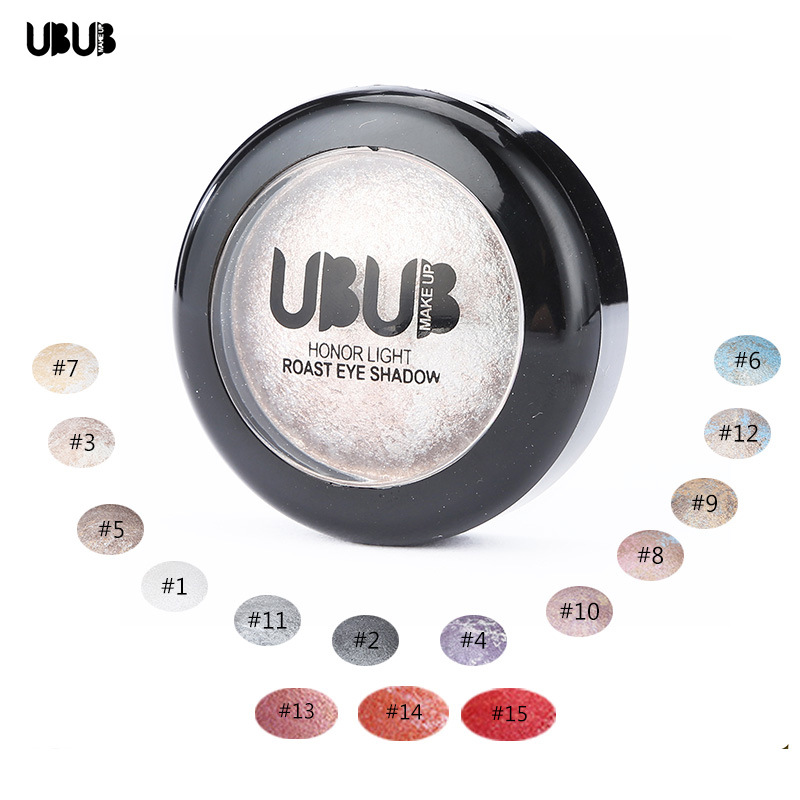 跨境彩妆UBUB单色眼影 珠光高光丝滑烘烤眼影盘 外贸化妆品货源