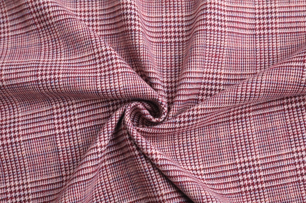 厂家现货 供应 千鸟格子 弹力格子面料  西装面料 秋冬裤装面料等