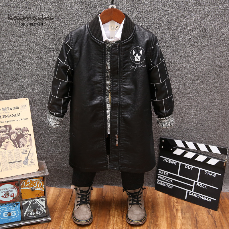 2018 new pattern children leather clothing Autumn Children's clothing Children coat baby jacket fashion Leather jacket coat