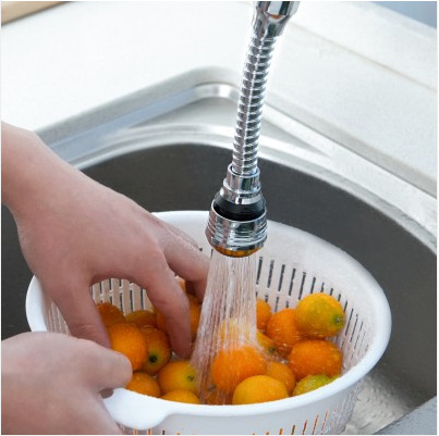 Kitchen sink faucet splash head shower, leak-proof bubbler with two-port long and short spray connectors