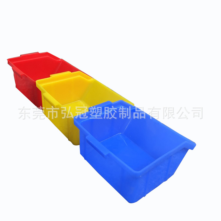 批发安顺 六盘水 加厚斜口盒 组立式塑料盒小型仓储货架物料盒