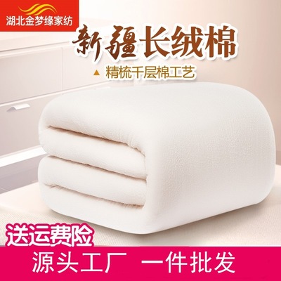 厂价批发分销新疆棉胎棉絮被子全垫褥子春秋床花芯心手工铺网幼儿|ru