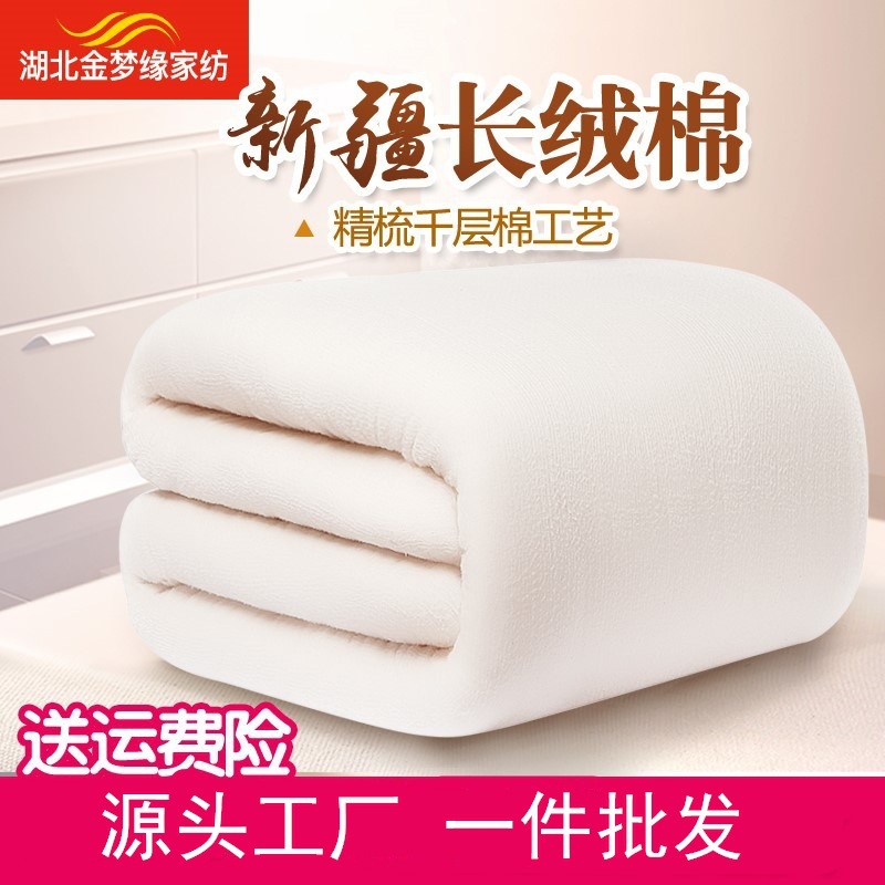 厂价批发分销新疆棉胎棉絮被子全垫褥子春秋床花芯心手工铺网幼儿|ru