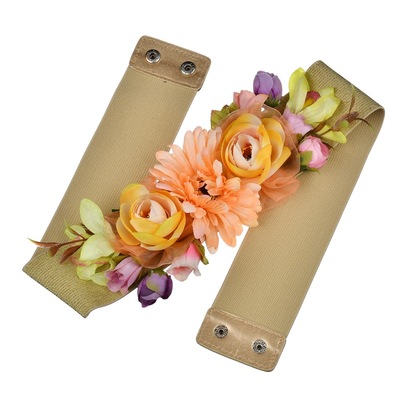 速卖通亚马逊热销仿真花腰带推荐欧美宽腰封女裙带装饰批发|ru