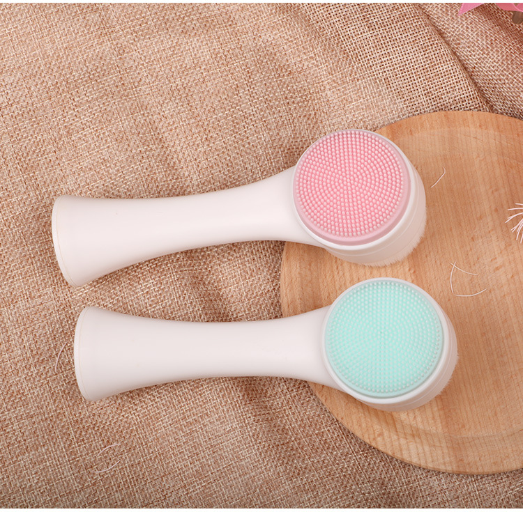 Double-sided Silicone Cleansing Makeup Remover Face Brush display picture 2