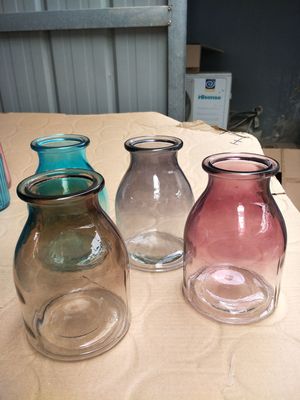 Northern Europe colour vase ins Home Furnishing decorate vase Decoration transparent originality vase Floral organ Glass